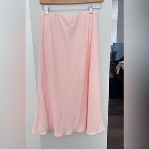 Women's Soft Pink Midi Skirt